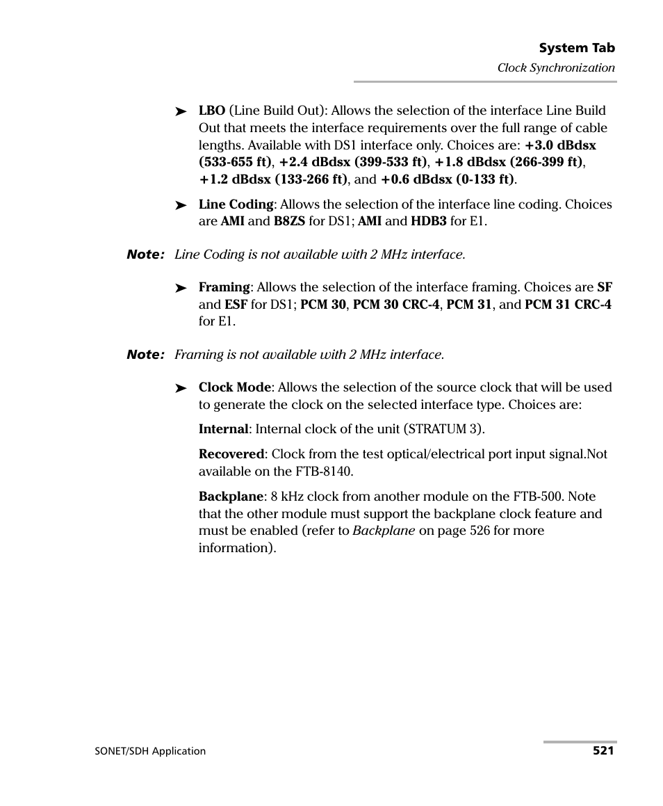 EXFO FTB-8100 Series Transport Blazer for FTB-500 User Manual | Page 535 / 719