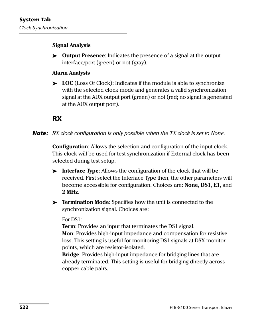 EXFO FTB-8100 Series Transport Blazer for FTB-500 User Manual | Page 536 / 719