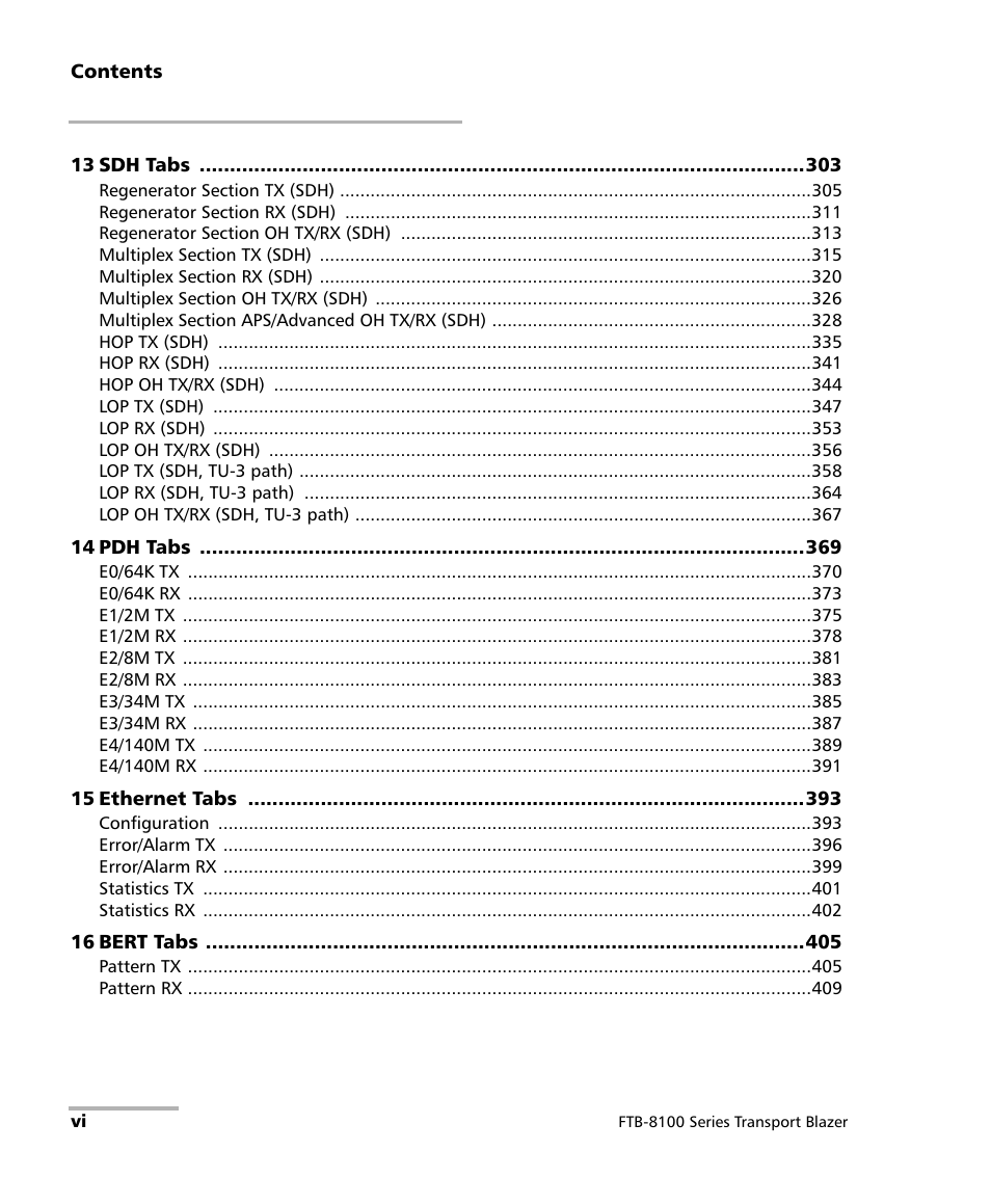 EXFO FTB-8100 Series Transport Blazer for FTB-500 User Manual | Page 6 / 719