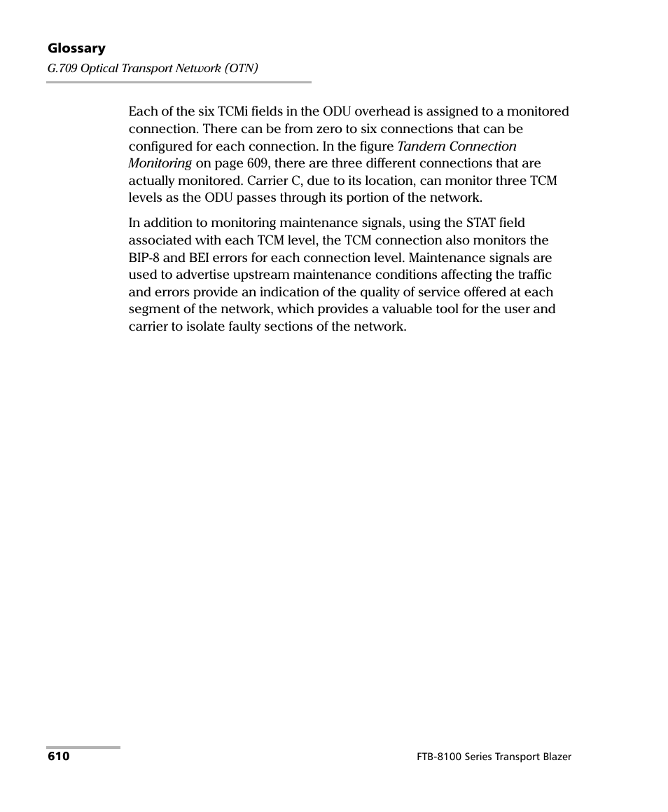 EXFO FTB-8100 Series Transport Blazer for FTB-500 User Manual | Page 624 / 719