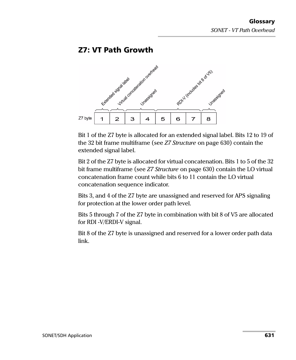 Z7: vt path growth | EXFO FTB-8100 Series Transport Blazer for FTB-500 User Manual | Page 645 / 719
