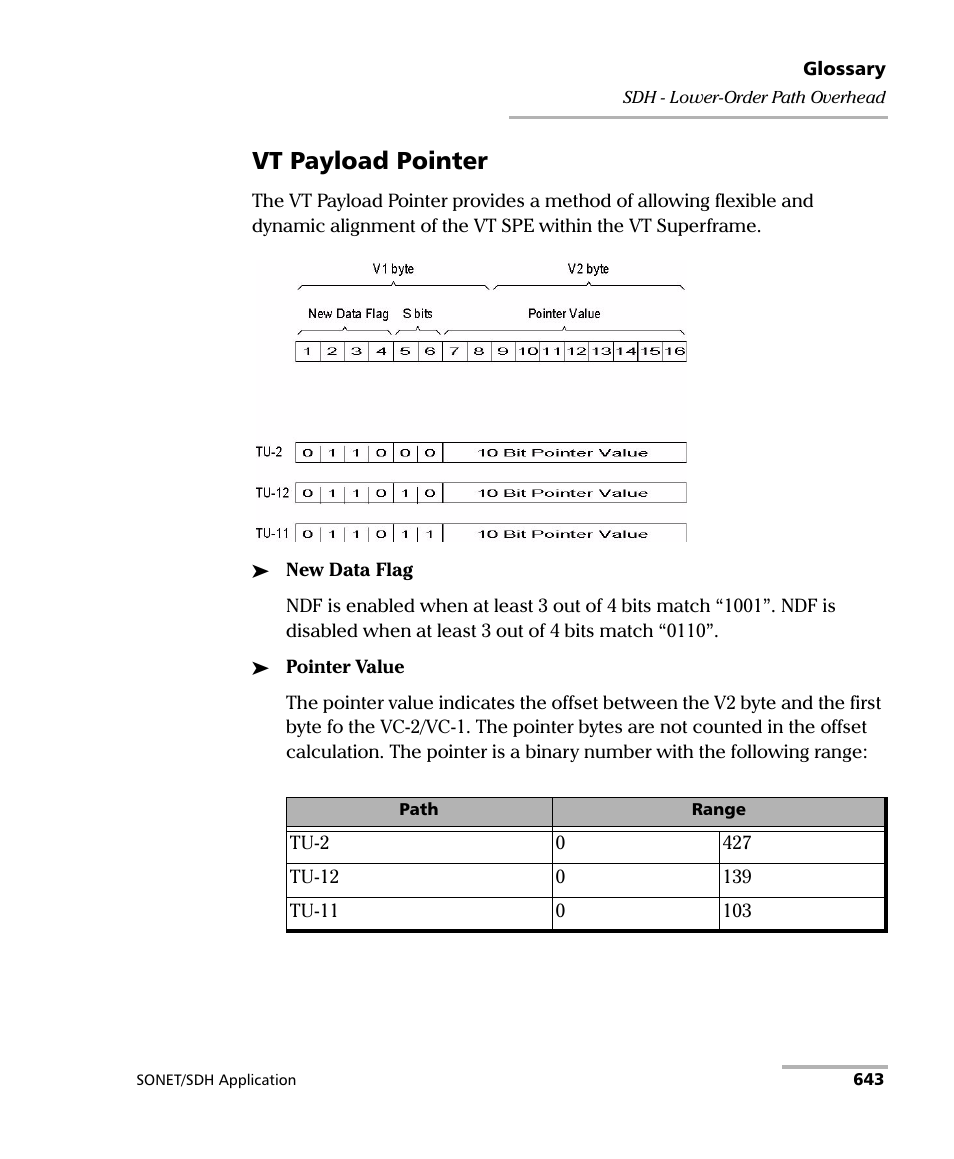 Vt payload pointer | EXFO FTB-8100 Series Transport Blazer for FTB-500 User Manual | Page 657 / 719