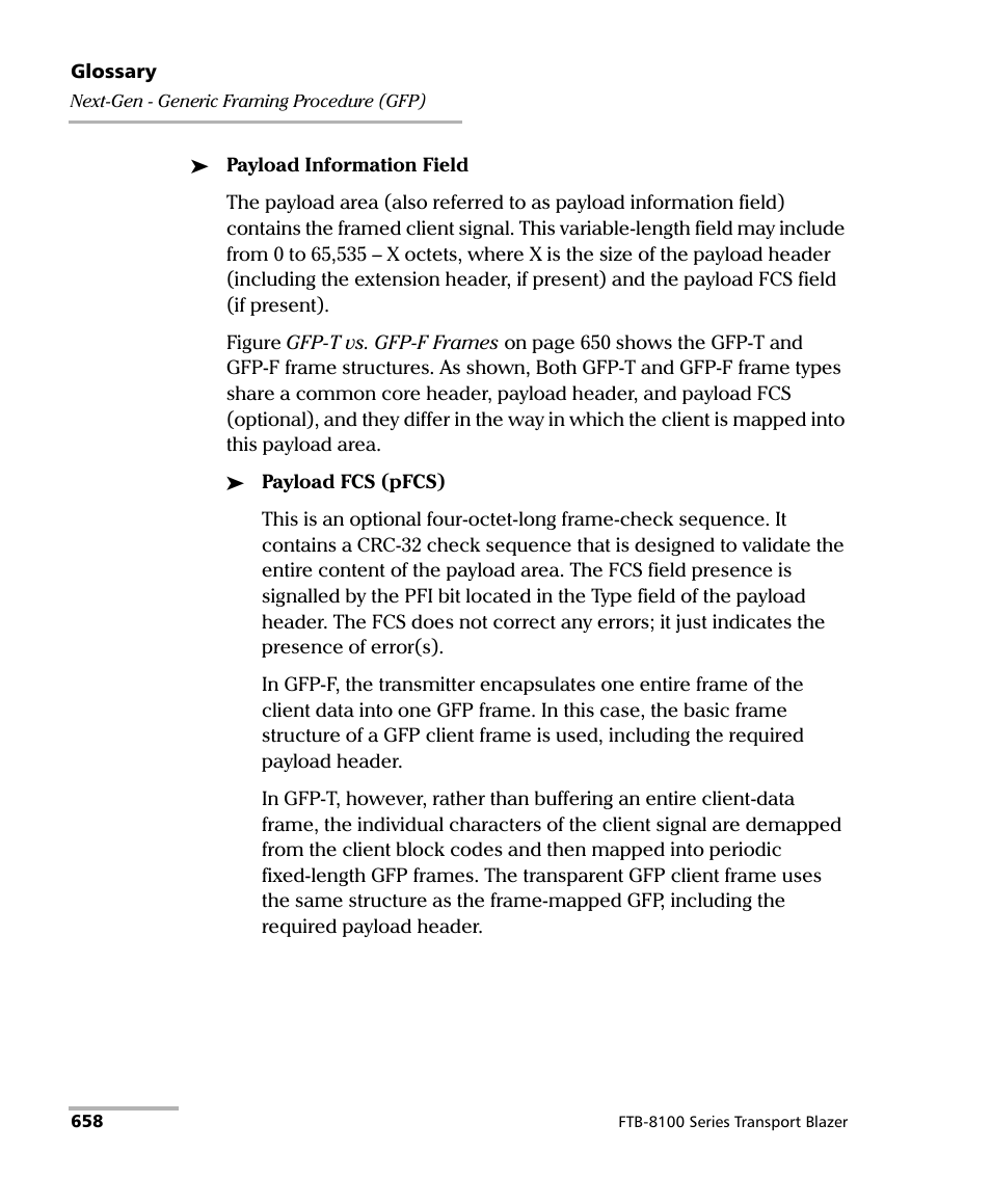 EXFO FTB-8100 Series Transport Blazer for FTB-500 User Manual | Page 672 / 719