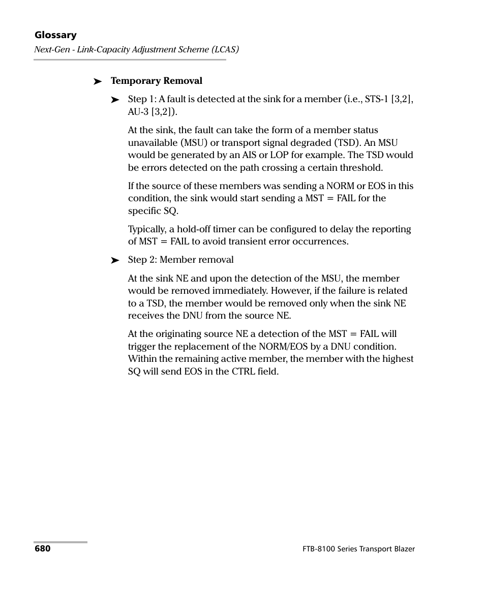 EXFO FTB-8100 Series Transport Blazer for FTB-500 User Manual | Page 694 / 719