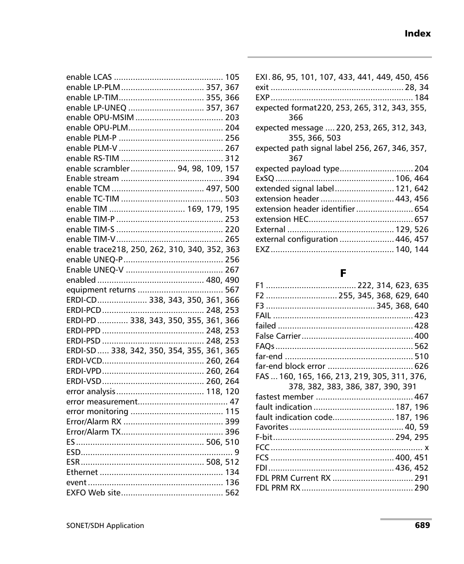 EXFO FTB-8100 Series Transport Blazer for FTB-500 User Manual | Page 703 / 719