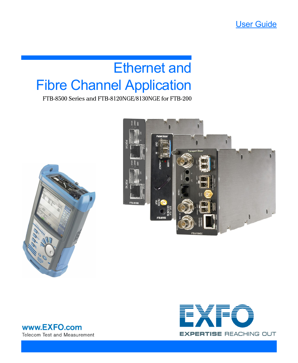 EXFO FTB-8500 Series for FTB-200 User Manual | 513 pages