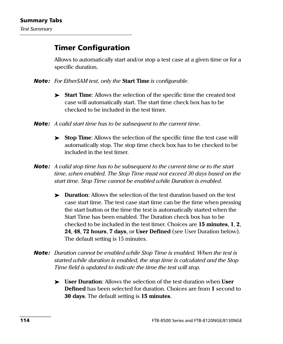 Timer configuration | EXFO FTB-8500 Series for FTB-200 User Manual | Page 128 / 513