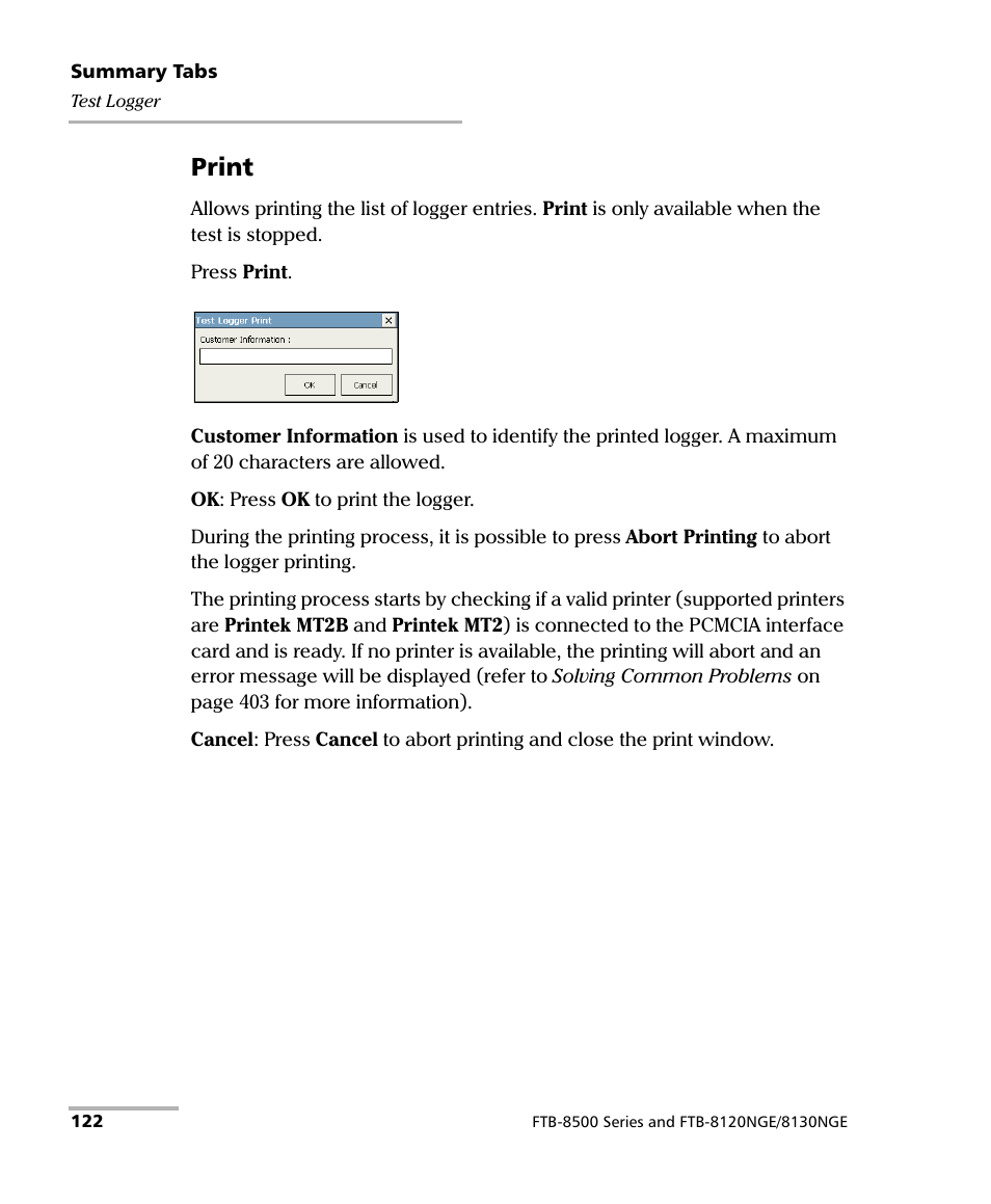 Print | EXFO FTB-8500 Series for FTB-200 User Manual | Page 136 / 513