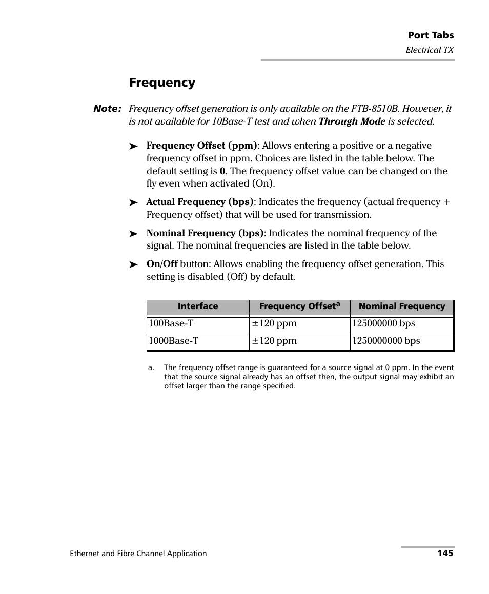Frequency | EXFO FTB-8500 Series for FTB-200 User Manual | Page 159 / 513