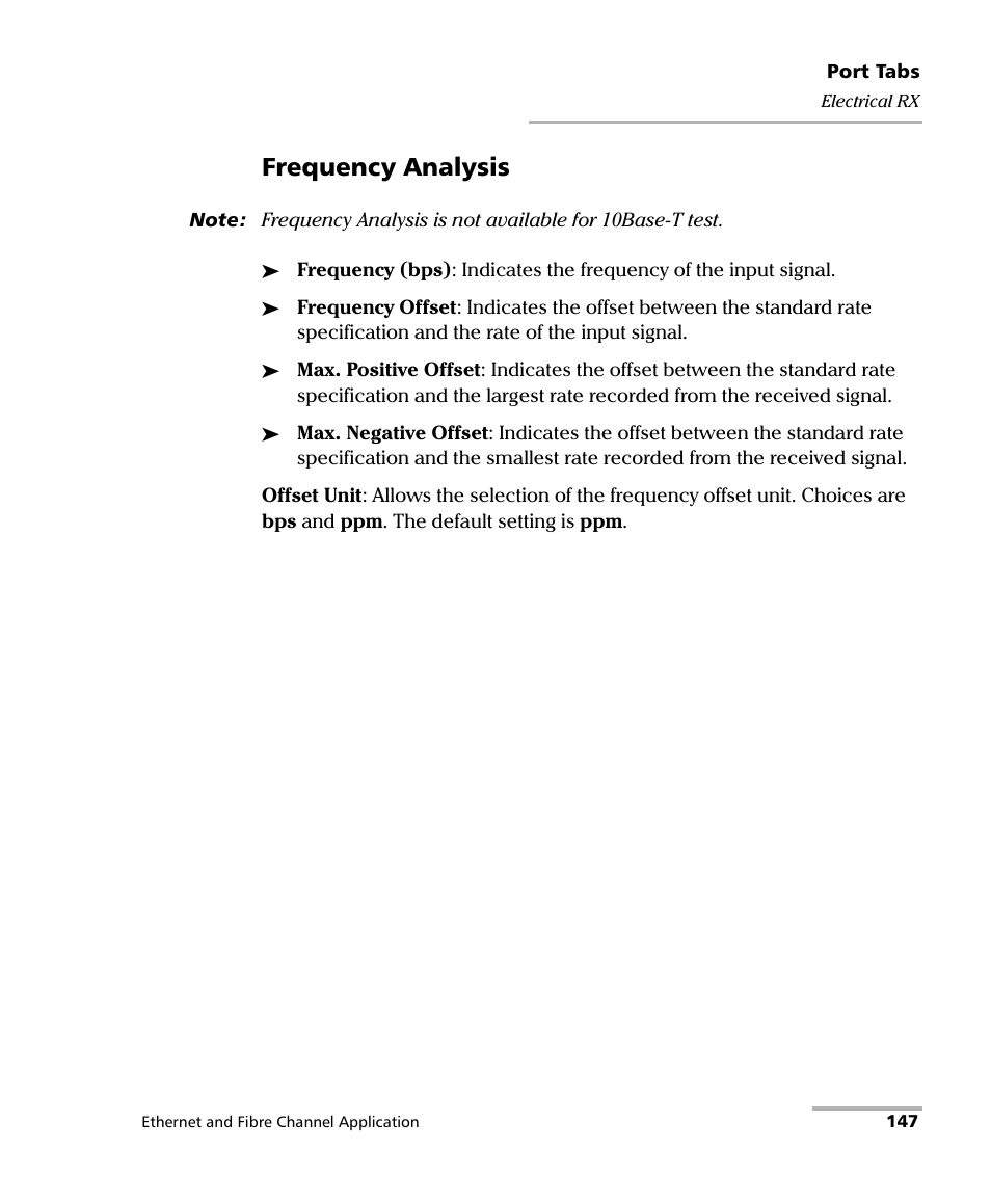 Frequency analysis | EXFO FTB-8500 Series for FTB-200 User Manual | Page 161 / 513