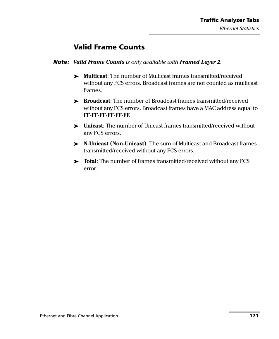 Valid frame counts | EXFO FTB-8500 Series for FTB-200 User Manual | Page 185 / 513