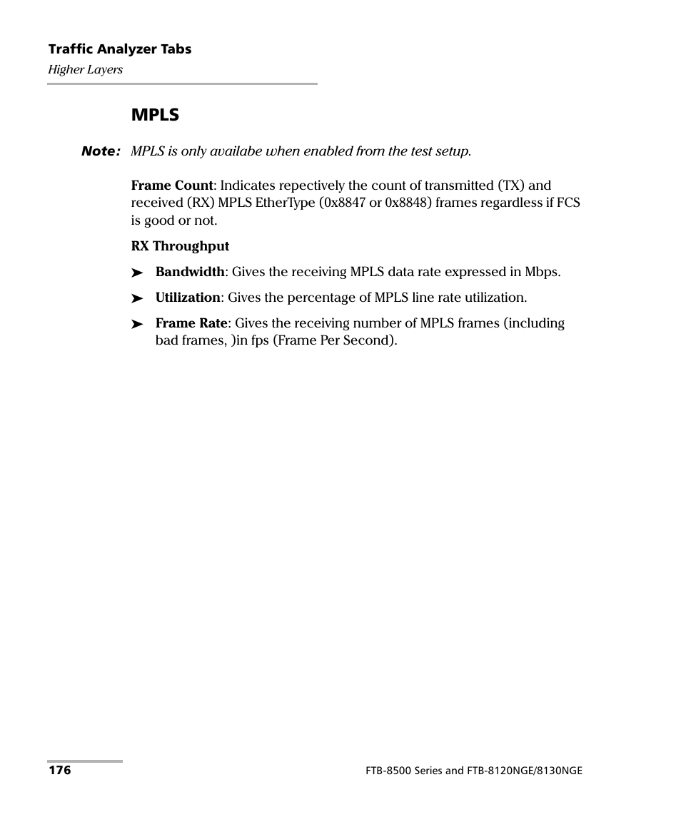Mpls | EXFO FTB-8500 Series for FTB-200 User Manual | Page 190 / 513