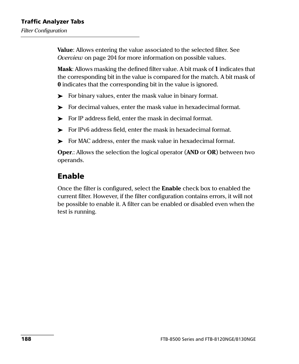 Enable | EXFO FTB-8500 Series for FTB-200 User Manual | Page 202 / 513