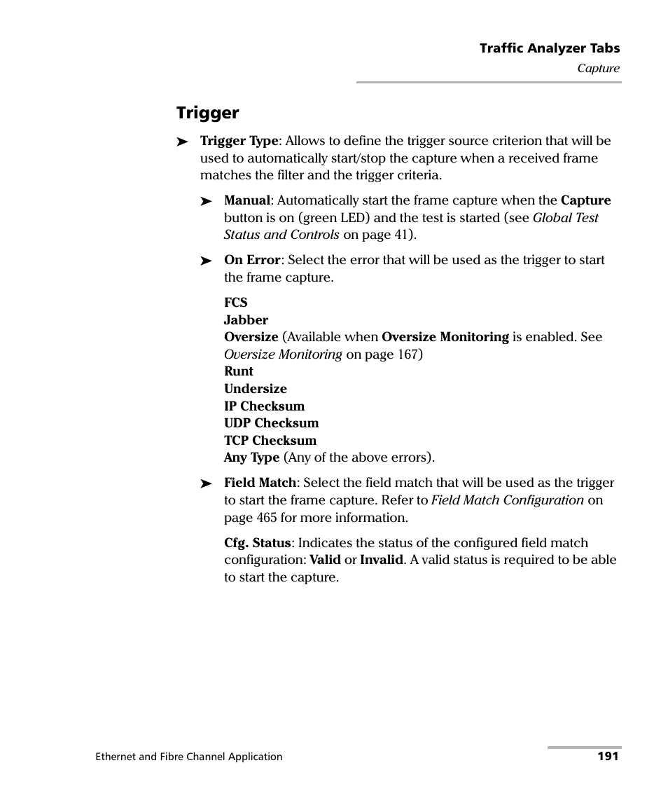 Trigger | EXFO FTB-8500 Series for FTB-200 User Manual | Page 205 / 513