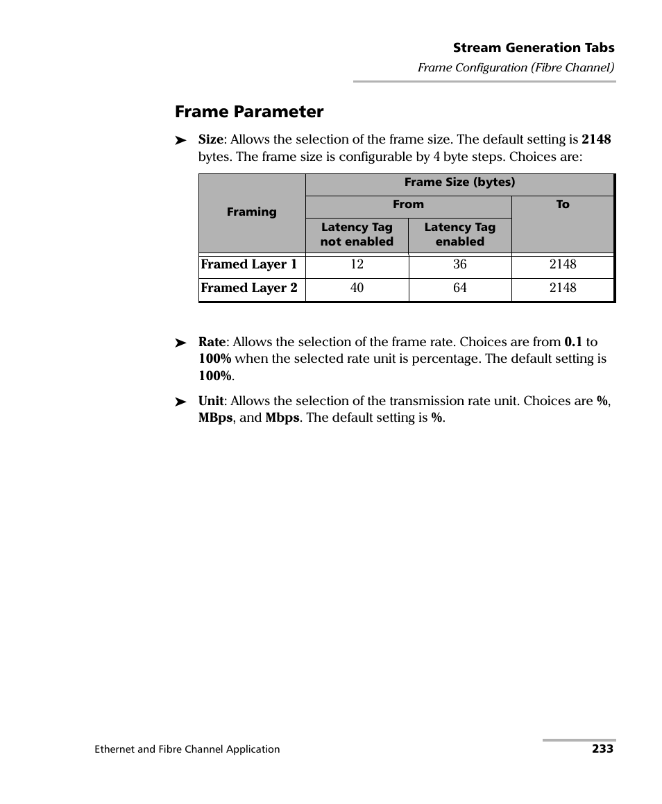 Frame parameter | EXFO FTB-8500 Series for FTB-200 User Manual | Page 247 / 513