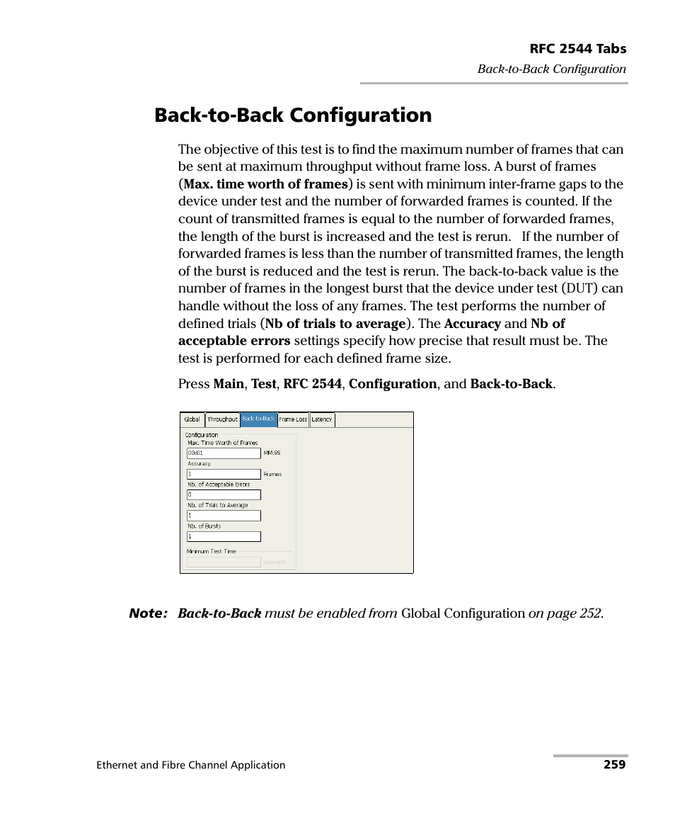 Back-to-back configuration | EXFO FTB-8500 Series for FTB-200 User Manual | Page 273 / 513