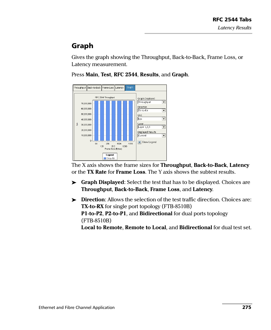 Graph | EXFO FTB-8500 Series for FTB-200 User Manual | Page 289 / 513