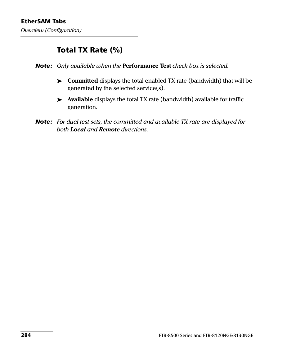 Total tx rate (%) | EXFO FTB-8500 Series for FTB-200 User Manual | Page 298 / 513
