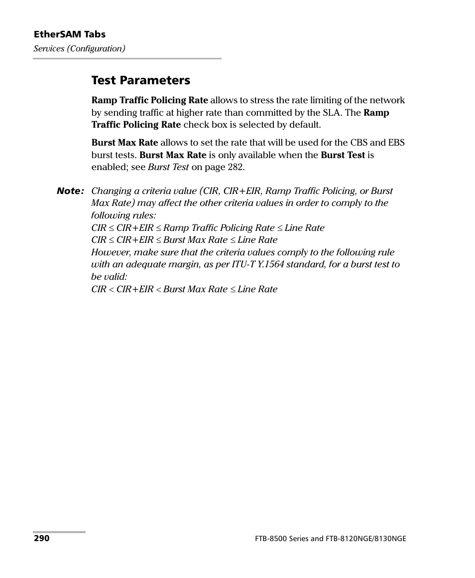 Test parameters | EXFO FTB-8500 Series for FTB-200 User Manual | Page 304 / 513
