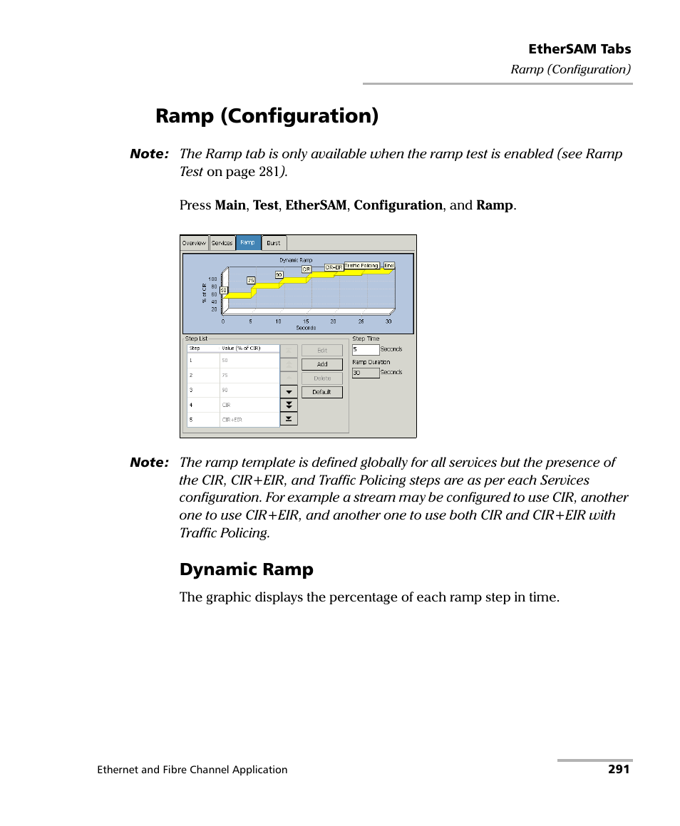 Ramp (configuration), Dynamic ramp | EXFO FTB-8500 Series for FTB-200 User Manual | Page 305 / 513