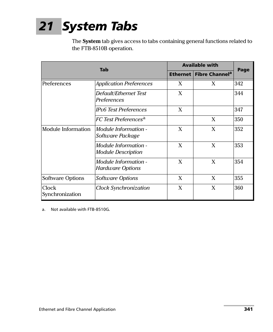 21 system tabs | EXFO FTB-8500 Series for FTB-200 User Manual | Page 355 / 513