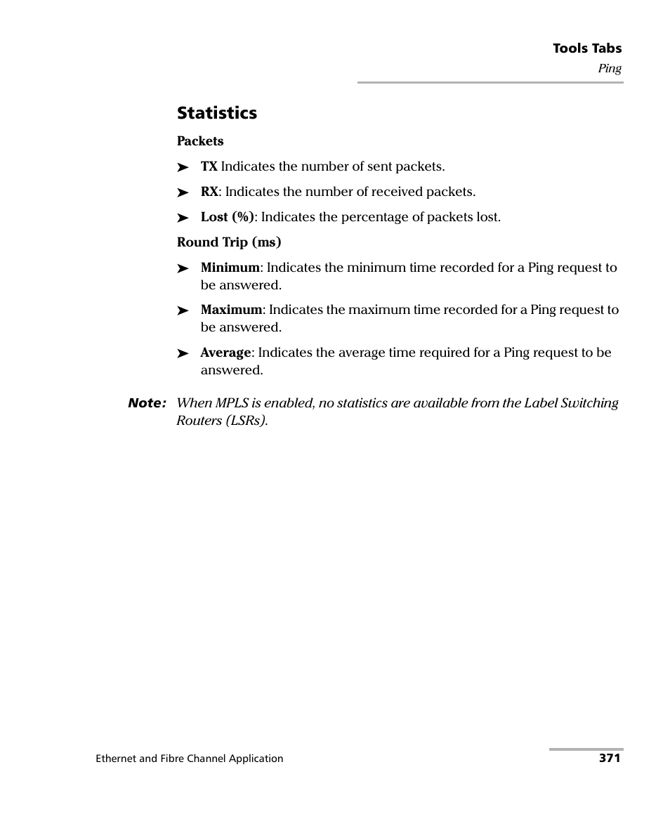 Statistics | EXFO FTB-8500 Series for FTB-200 User Manual | Page 385 / 513