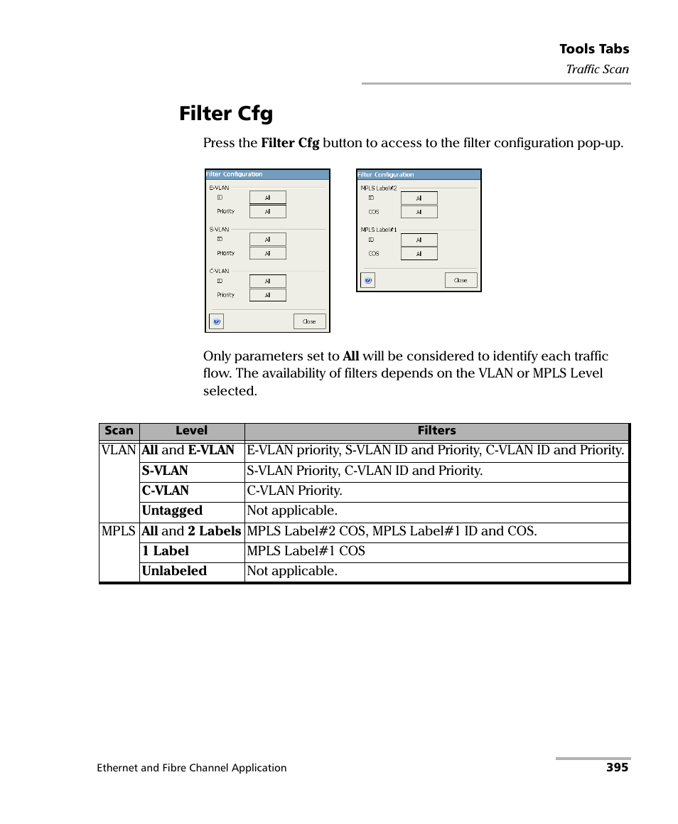 Filter cfg | EXFO FTB-8500 Series for FTB-200 User Manual | Page 409 / 513