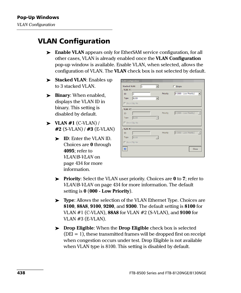 Vlan configuration | EXFO FTB-8500 Series for FTB-200 User Manual | Page 452 / 513