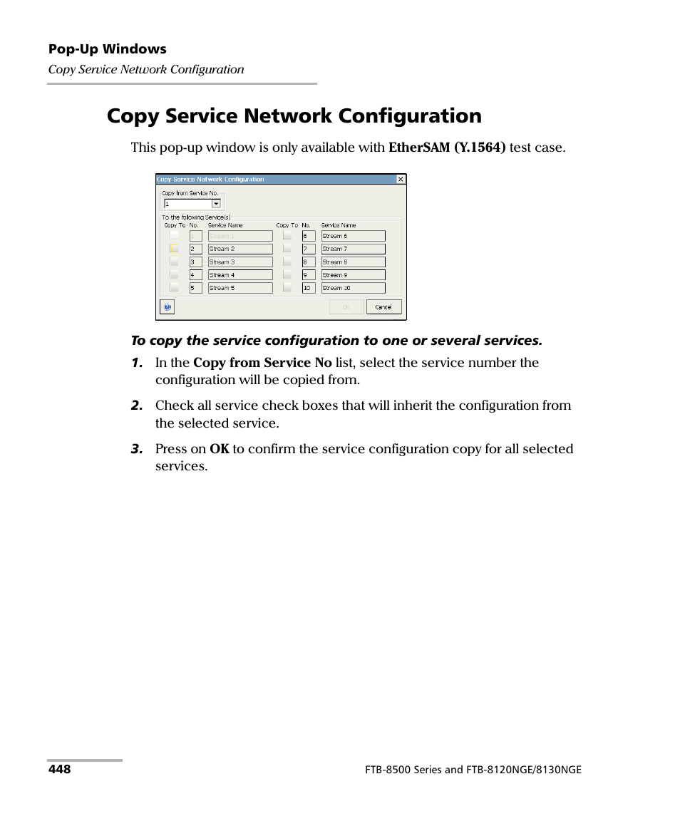 Copy service network configuration | EXFO FTB-8500 Series for FTB-200 User Manual | Page 462 / 513
