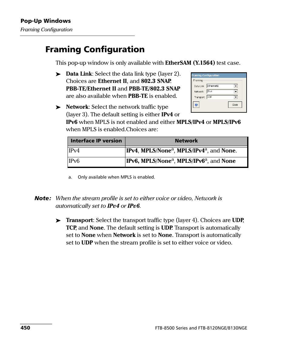 Framing configuration | EXFO FTB-8500 Series for FTB-200 User Manual | Page 464 / 513