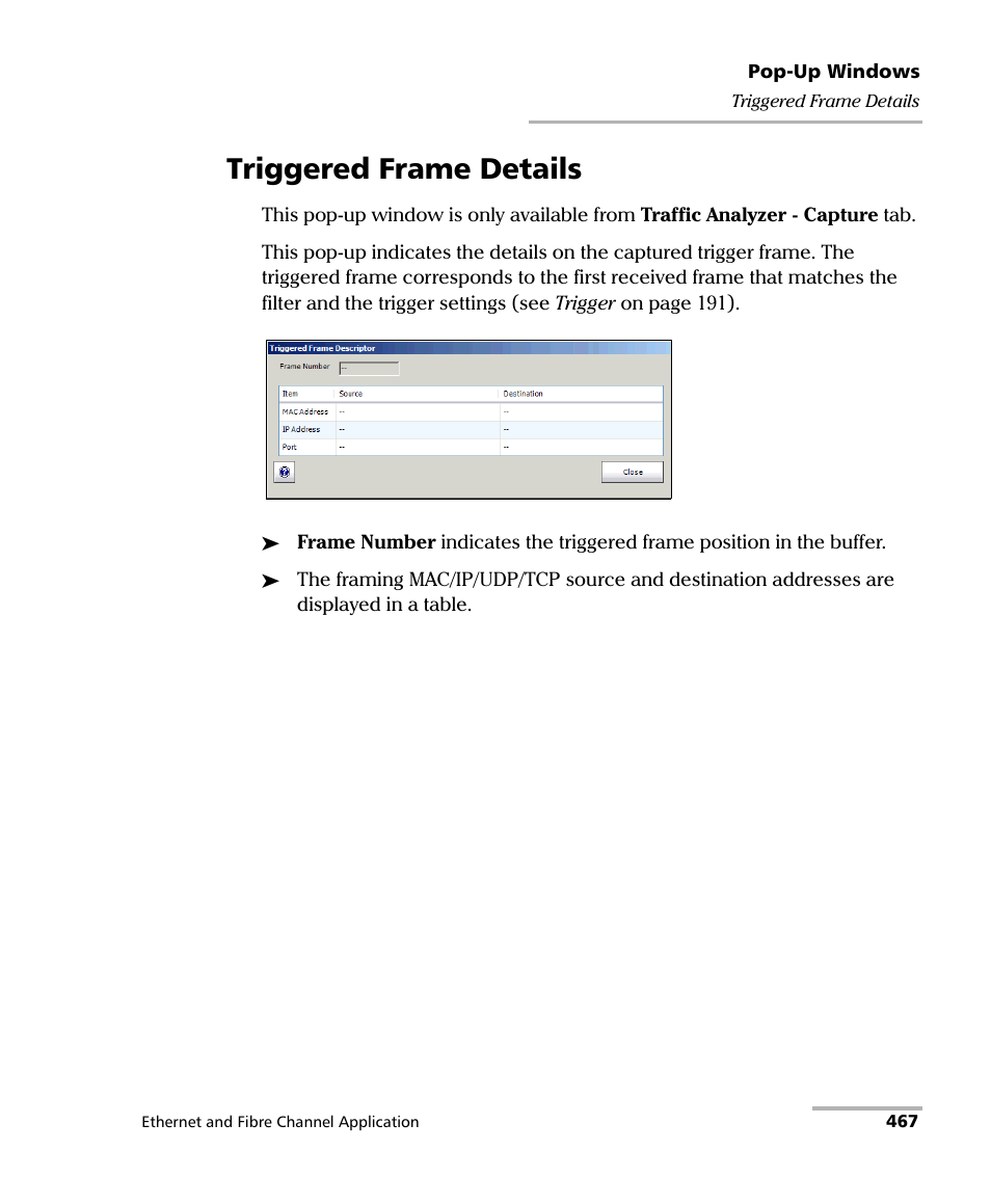 Triggered frame details | EXFO FTB-8500 Series for FTB-200 User Manual | Page 481 / 513