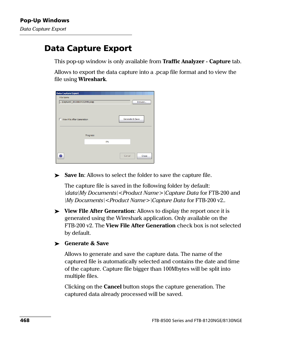 Data capture export | EXFO FTB-8500 Series for FTB-200 User Manual | Page 482 / 513