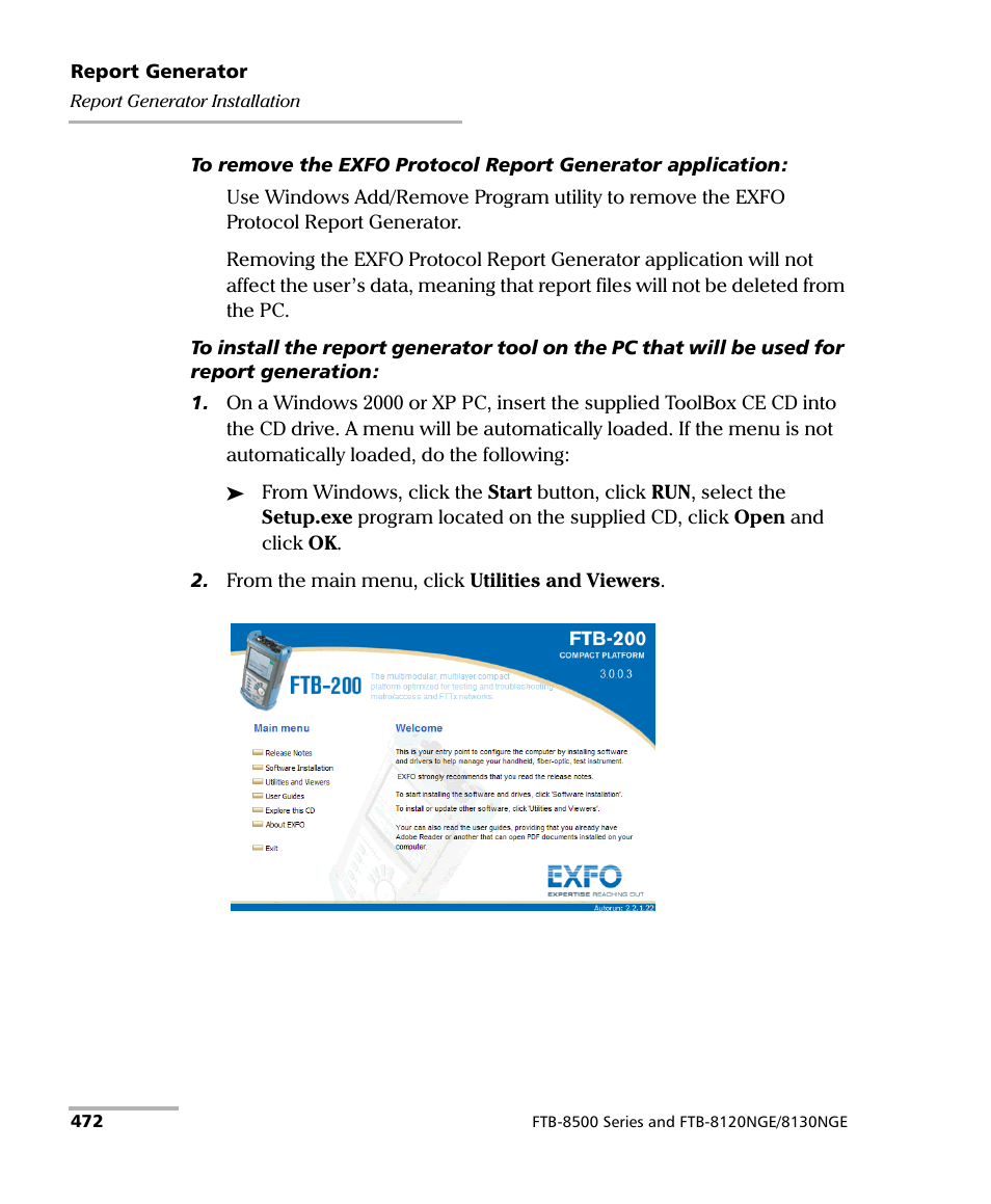 EXFO FTB-8500 Series for FTB-200 User Manual | Page 486 / 513