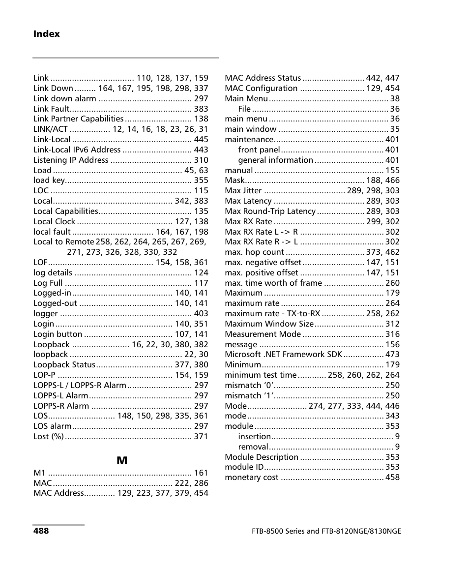 EXFO FTB-8500 Series for FTB-200 User Manual | Page 502 / 513
