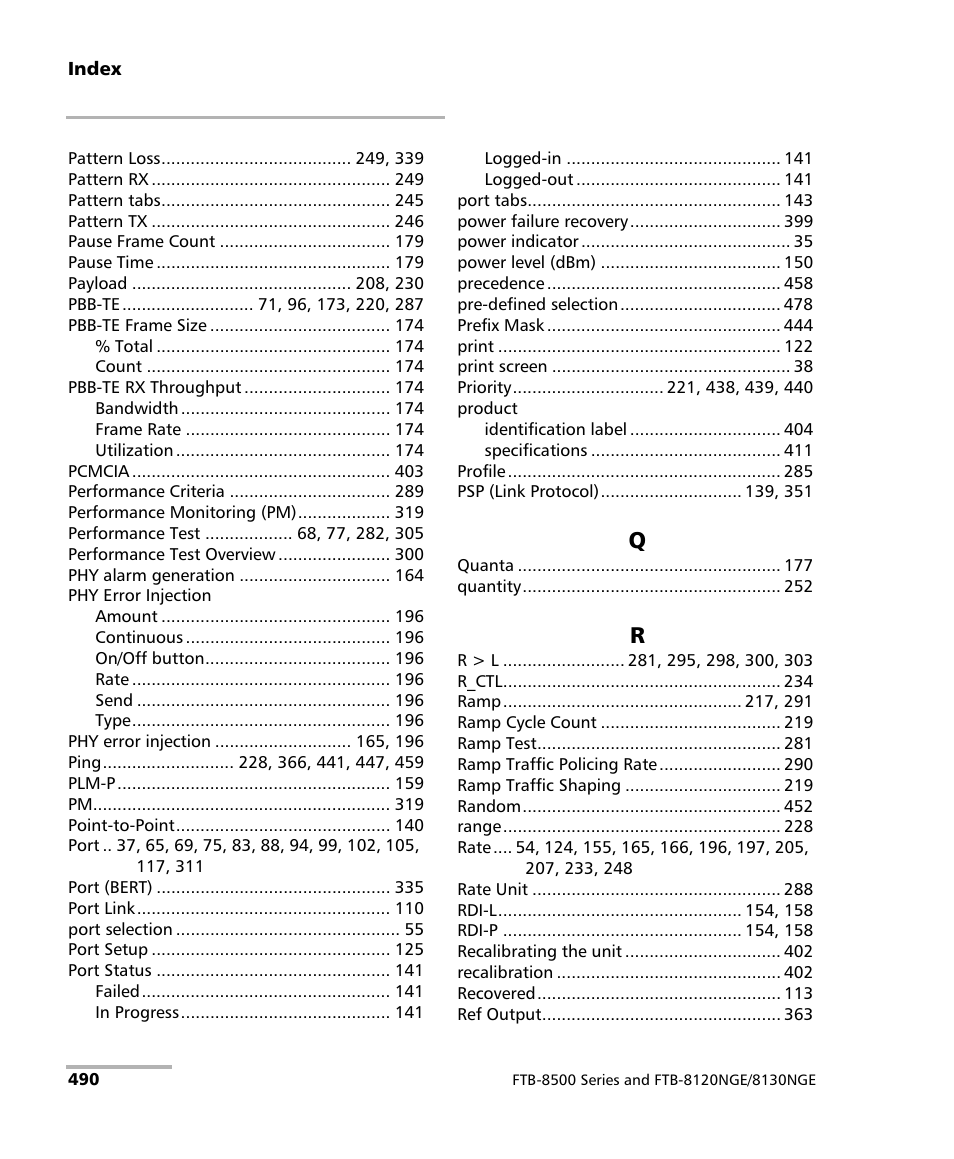 EXFO FTB-8500 Series for FTB-200 User Manual | Page 504 / 513