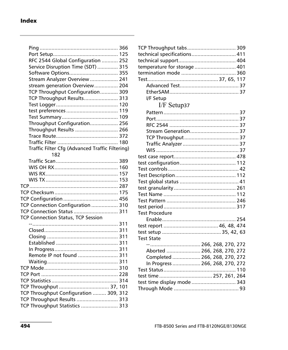 I/f se tup | EXFO FTB-8500 Series for FTB-200 User Manual | Page 508 / 513