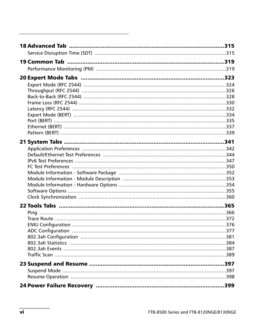 EXFO FTB-8500 Series for FTB-200 User Manual | Page 6 / 513