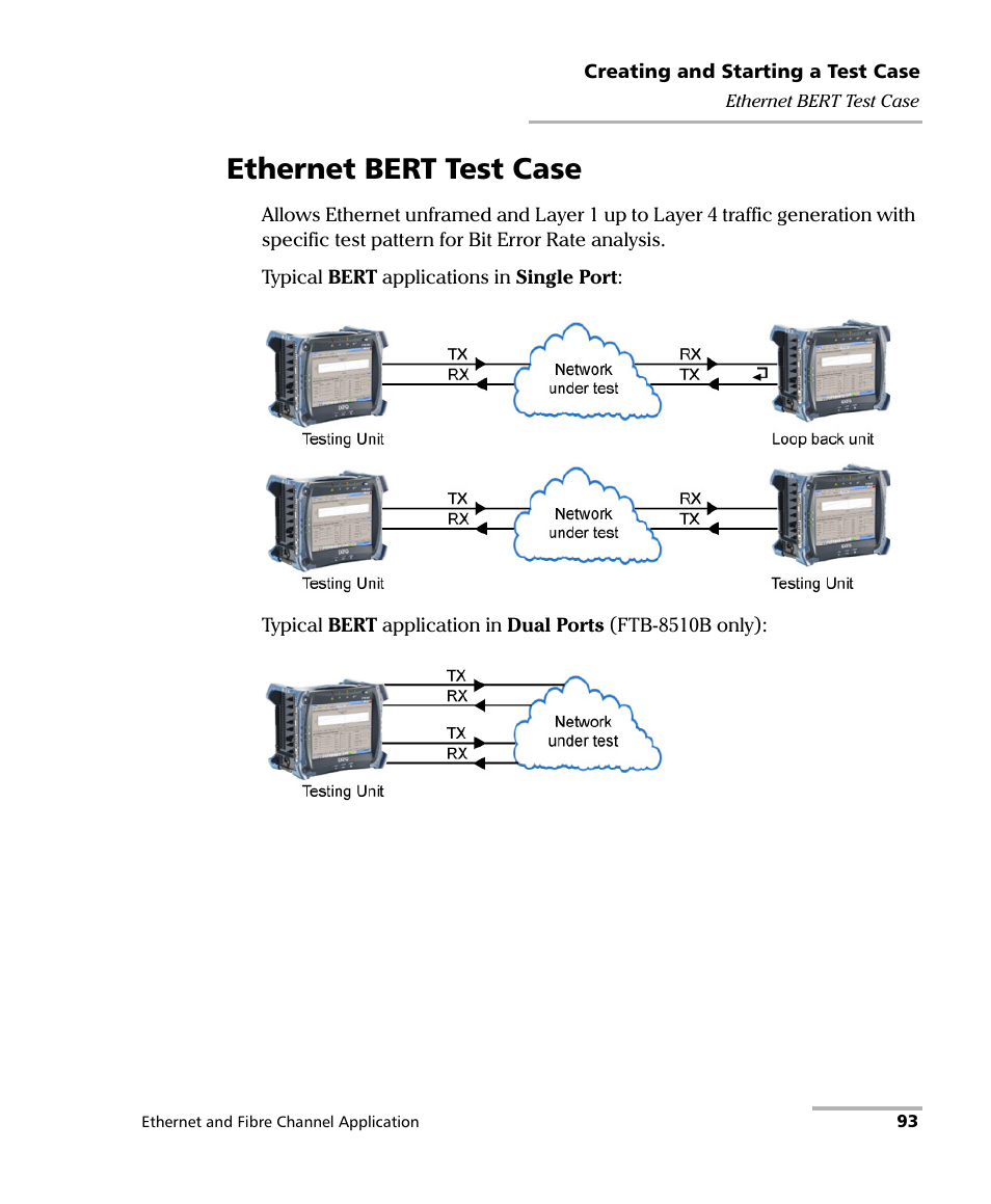 Ethernet bert test case | EXFO FTB-8500 Series for FTB-500 User Manual | Page 107 / 544