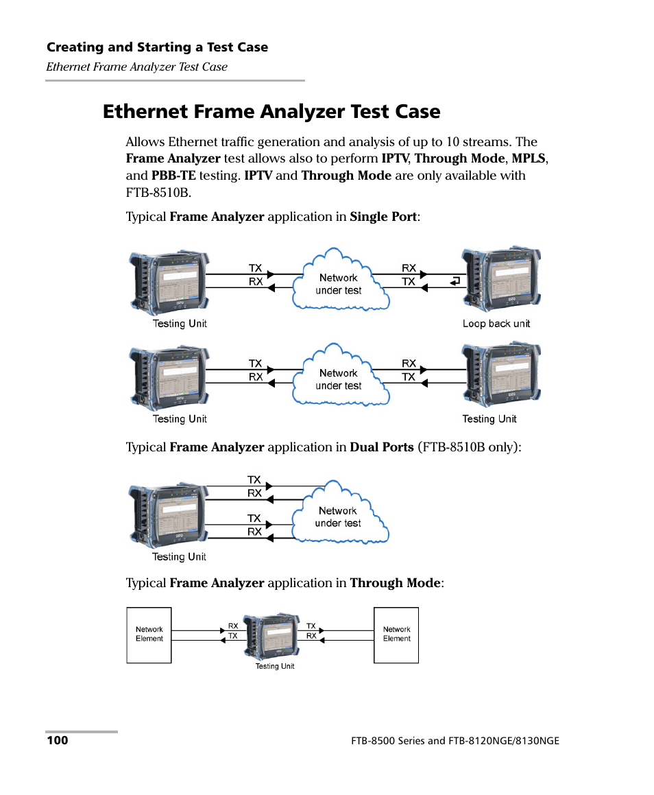 Ethernet frame analyzer test case | EXFO FTB-8500 Series for FTB-500 User Manual | Page 114 / 544