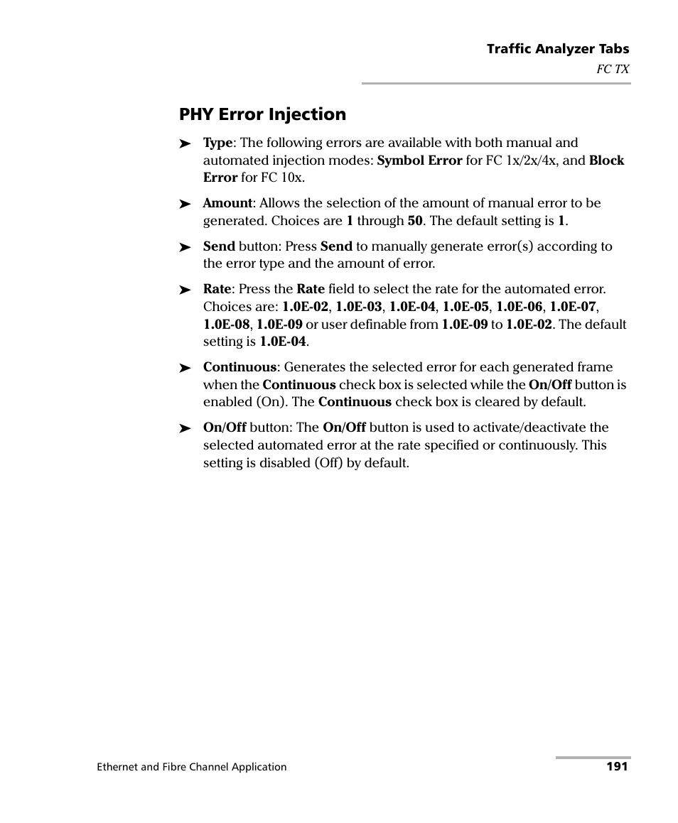 Phy error injection | EXFO FTB-8500 Series for FTB-500 User Manual | Page 205 / 544