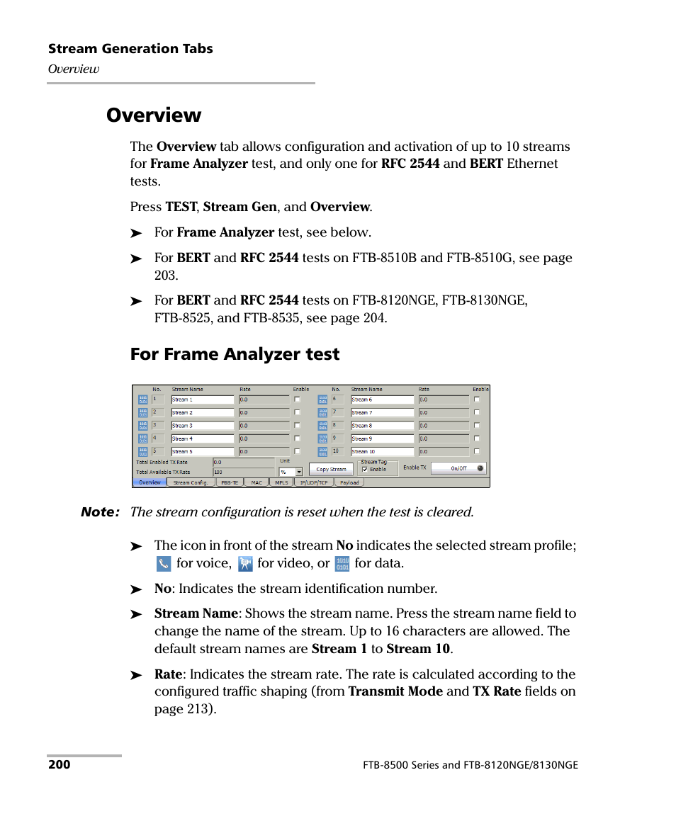 Overview, For frame analyzer test | EXFO FTB-8500 Series for FTB-500 User Manual | Page 214 / 544