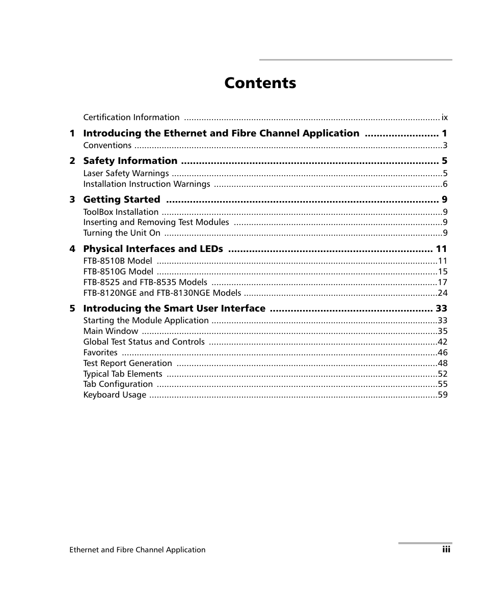 EXFO FTB-8500 Series for FTB-500 User Manual | Page 3 / 544