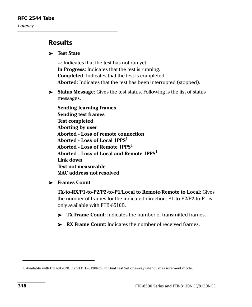 Results | EXFO FTB-8500 Series for FTB-500 User Manual | Page 332 / 544