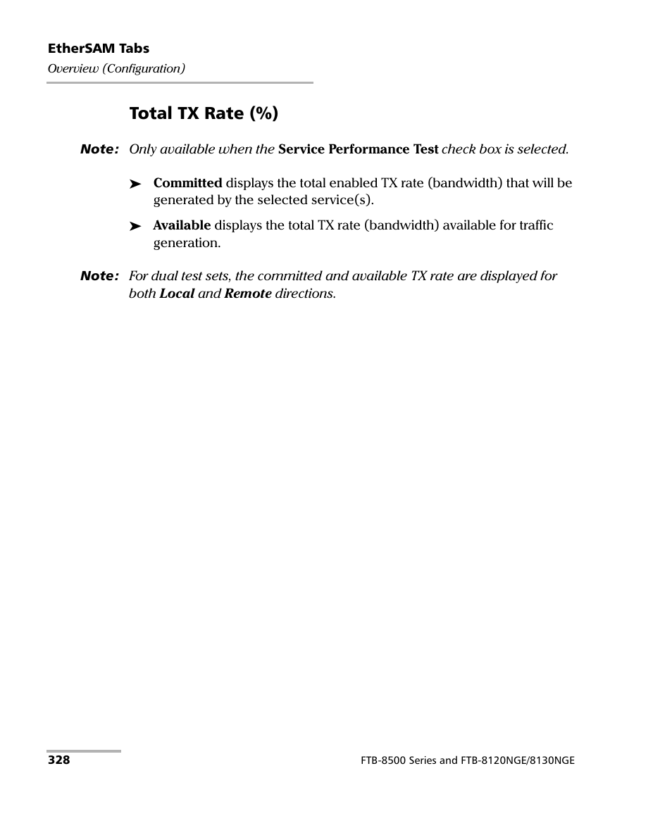 Total tx rate (%) | EXFO FTB-8500 Series for FTB-500 User Manual | Page 342 / 544