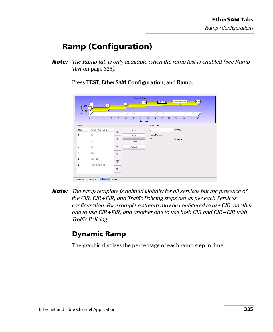 Ramp (configuration), Dynamic ramp | EXFO FTB-8500 Series for FTB-500 User Manual | Page 349 / 544