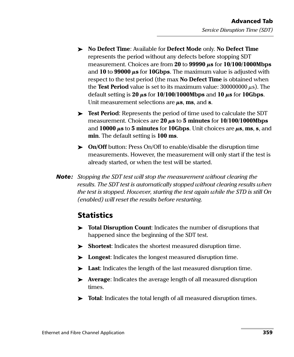 Statistics | EXFO FTB-8500 Series for FTB-500 User Manual | Page 373 / 544