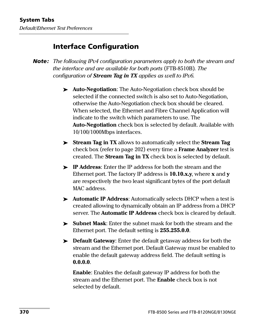 Interface configuration | EXFO FTB-8500 Series for FTB-500 User Manual | Page 384 / 544