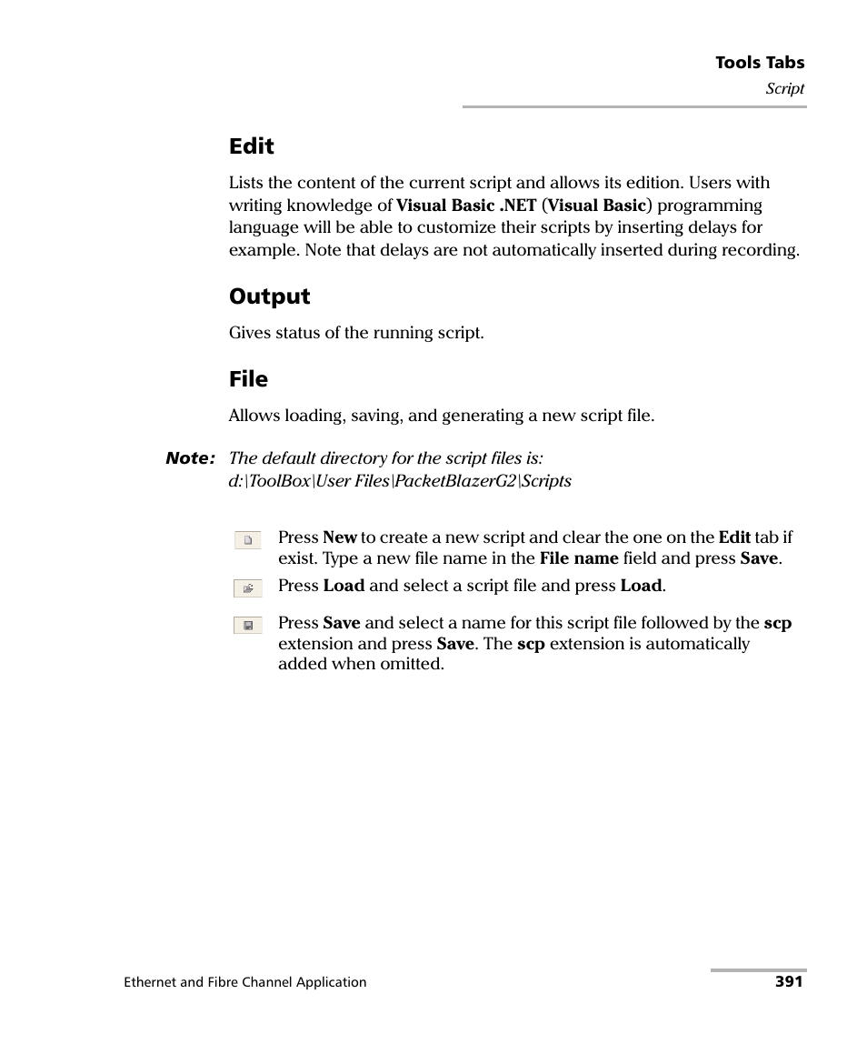 Edit, Output, File | EXFO FTB-8500 Series for FTB-500 User Manual | Page 405 / 544