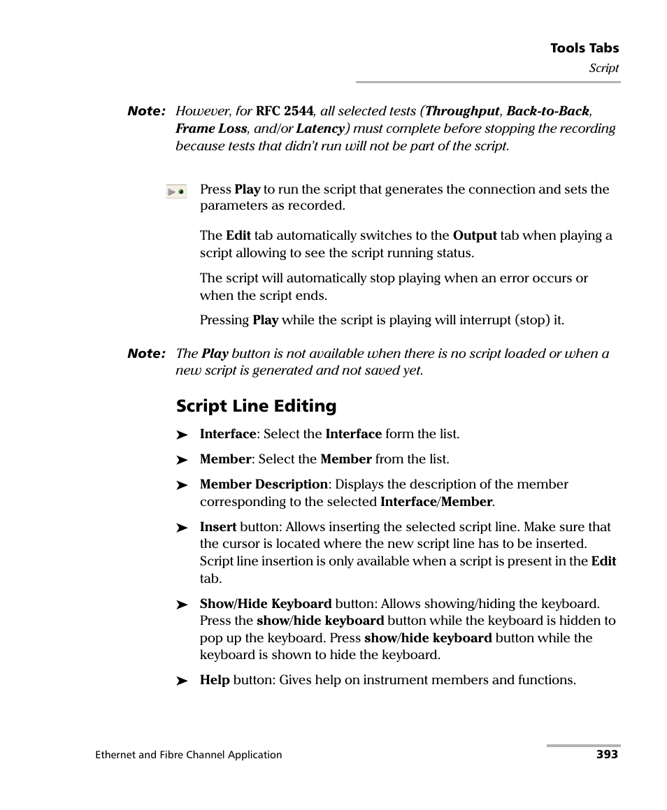 Script line editing | EXFO FTB-8500 Series for FTB-500 User Manual | Page 407 / 544