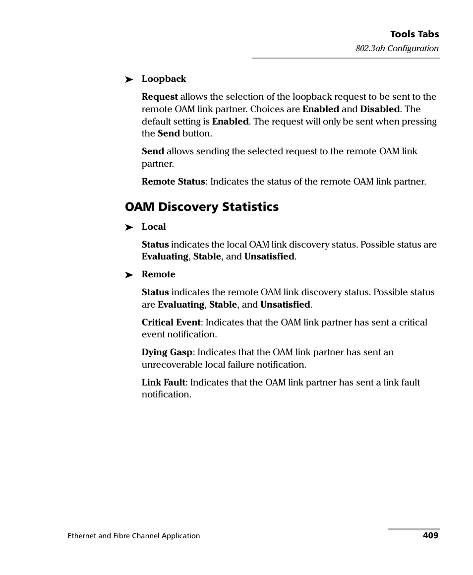 Oam discovery statistics | EXFO FTB-8500 Series for FTB-500 User Manual | Page 423 / 544